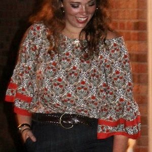 Floral Bell Sleeve Blouse